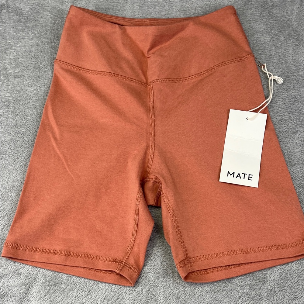 NEW MATE The Label XS Organic Cotton Stretch Women's Rose‎ Bike Shorts